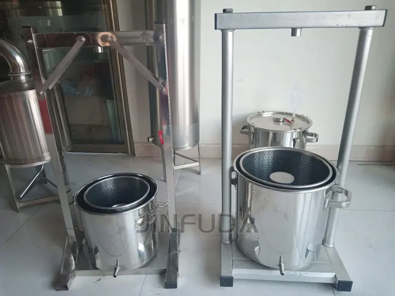 Manual Hydraulic Fruit Juicer Commercial Hand Stainless Steel Grape Press Machine Small Grape Wine Pressing Machine