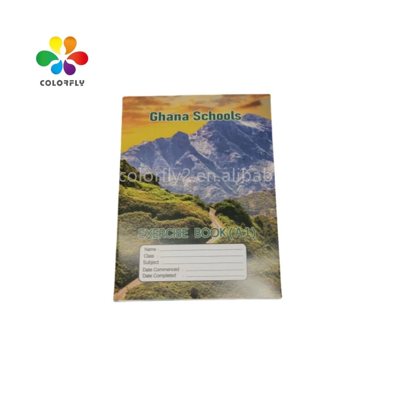 High Quality Ghana A1 Exercise Book White Inner Paper Custom Design  Exercise Books for Schools in Ghana square Exercise Book