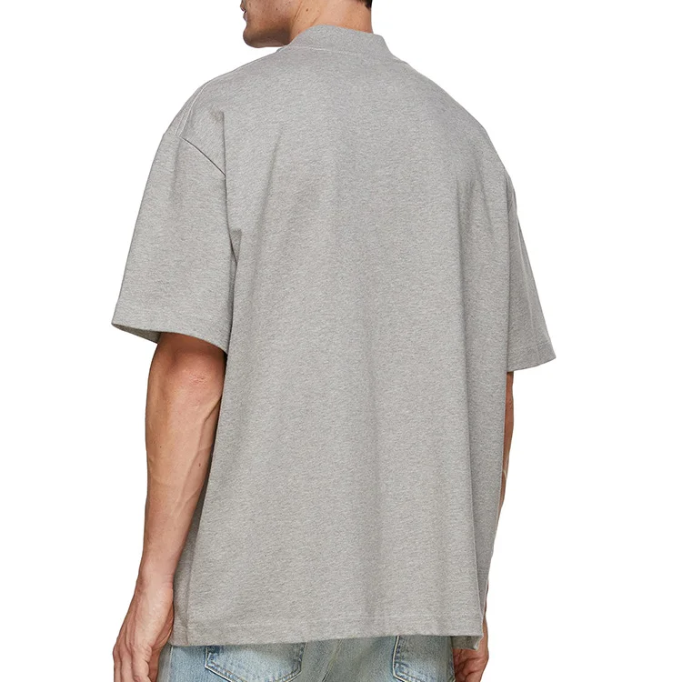 Men S Cotton Blank T Shirts High Quality Rib Crew Neck Oversized