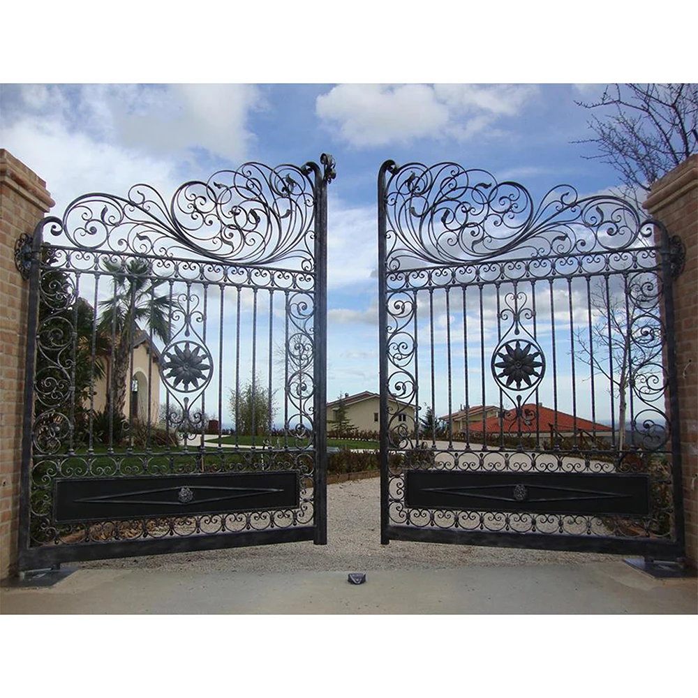 Home Front Gate Design Steel Swing Gate Wrought Iron Fence Gate