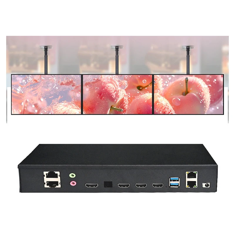 Wholesale RK3399 SOC Powered Triple Screens Menu Boards Controller Cost-Effective Digital Signage Solution Computer Applications