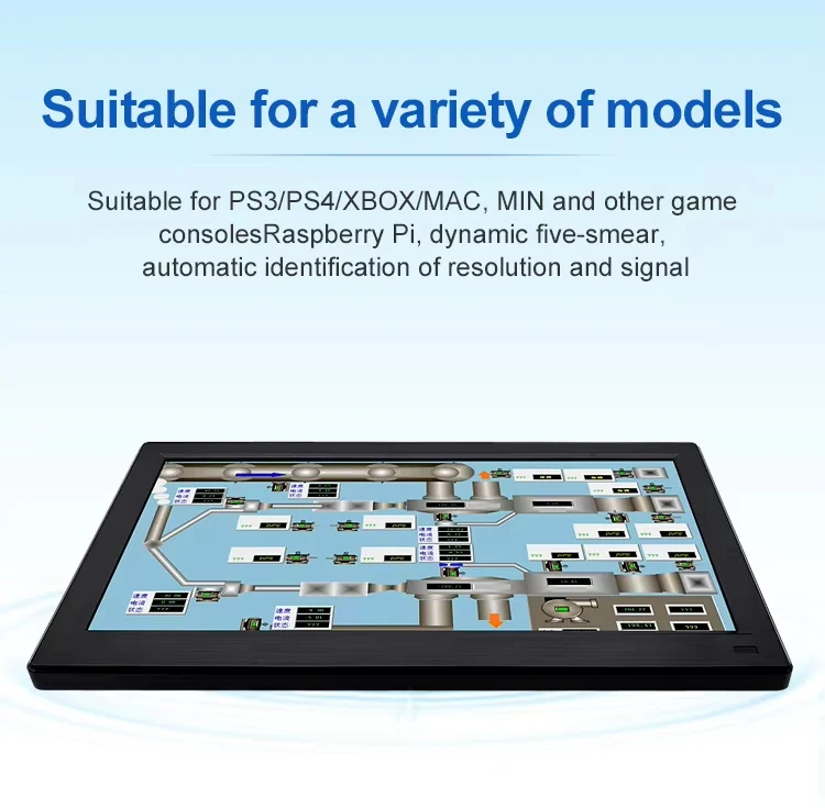 Factory 13.3" Industrial LCD Monitor Full HD 1920x1080 IPS Panel LED Display with Built-in Speaker for Desktop Use