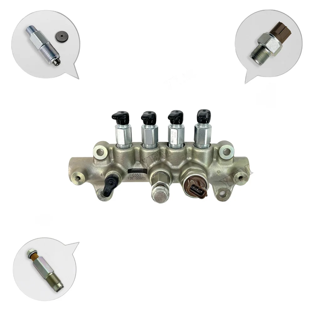 Common Rail Pipe 095440-0350 8-97306063-0 for Isuzu 4HK1 Diesel Engine Parts