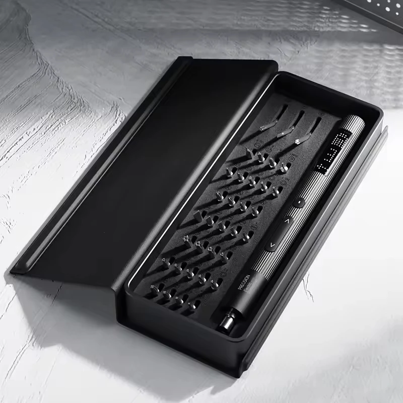 36 in 1 Electric Automatic USB Charge Battery Cordless Precision Magnetic Screwdriver Pen With LED Flashlight Aluminum Box Set