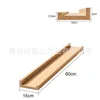Natural wood color with clear varnish, 60cm long