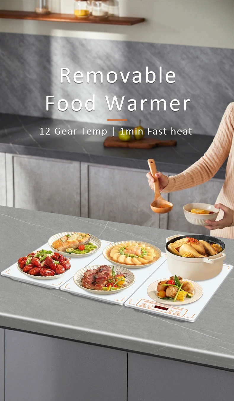 Portable Folding Electric Food Hot Plate Warming Dish Board Electricserver Warming Tray Buy