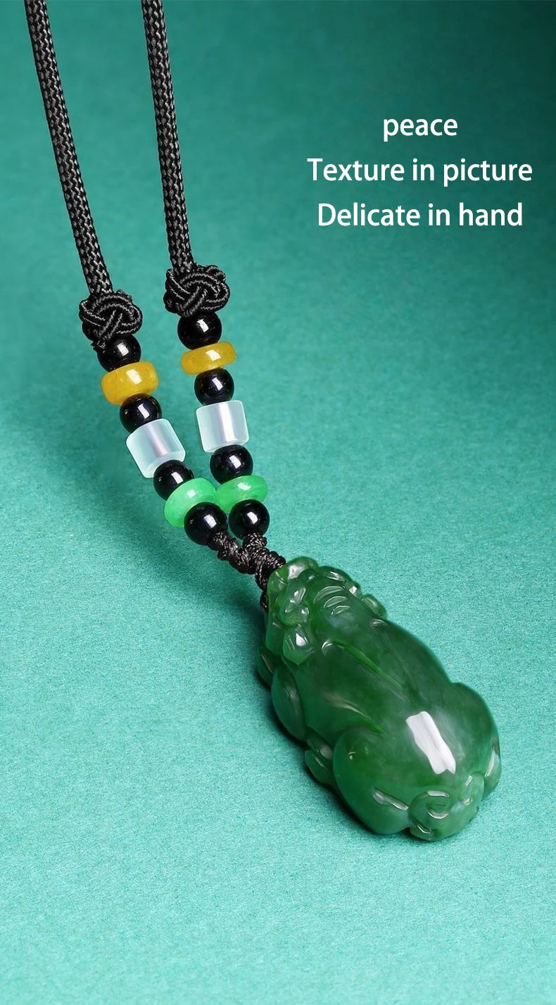 Hmois Genuine Natural Jadeite Pixiu Pendant Men's And Women's General