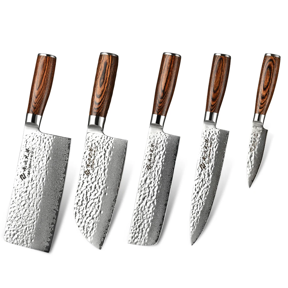 NANFANG BROTHERS Kitchen Damascus Knife Set, 3-Piece 67 Layer