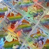 Tarjetas Metalizadas Arcoíris Plateadas Brillantes, 54Vmax+1Leon todo arcoíris