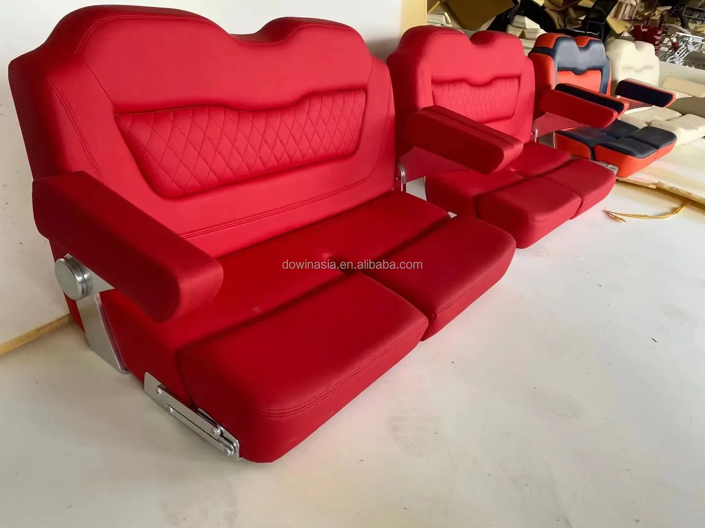 Dowin Customized Color Yacht Deluxe 3-seater Bench Seat Foldable Marine ...