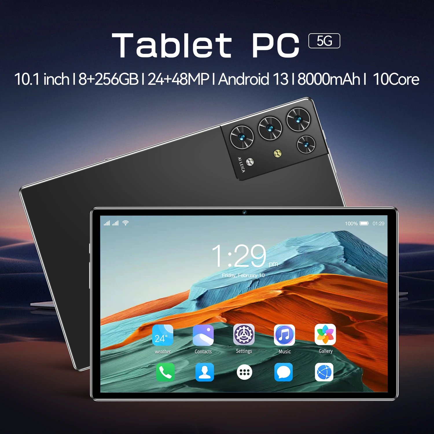 Android 3G 4G 5G Touch Screen OEM Education 10 Inches Kids WIFI Dual SIM GPS Bidding Tablet PC
