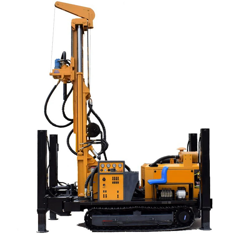 
 Crawler type 200m deep hydraulic DTH KW300 portable drilling rig for drilling wells on water
