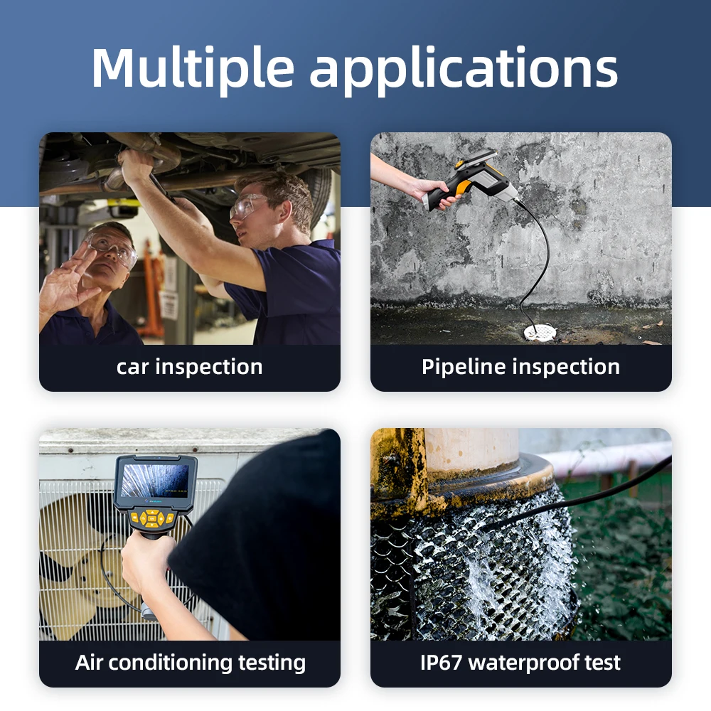 Портативный эндоскоп с ЖК-дисплеем 3 9 мм 5