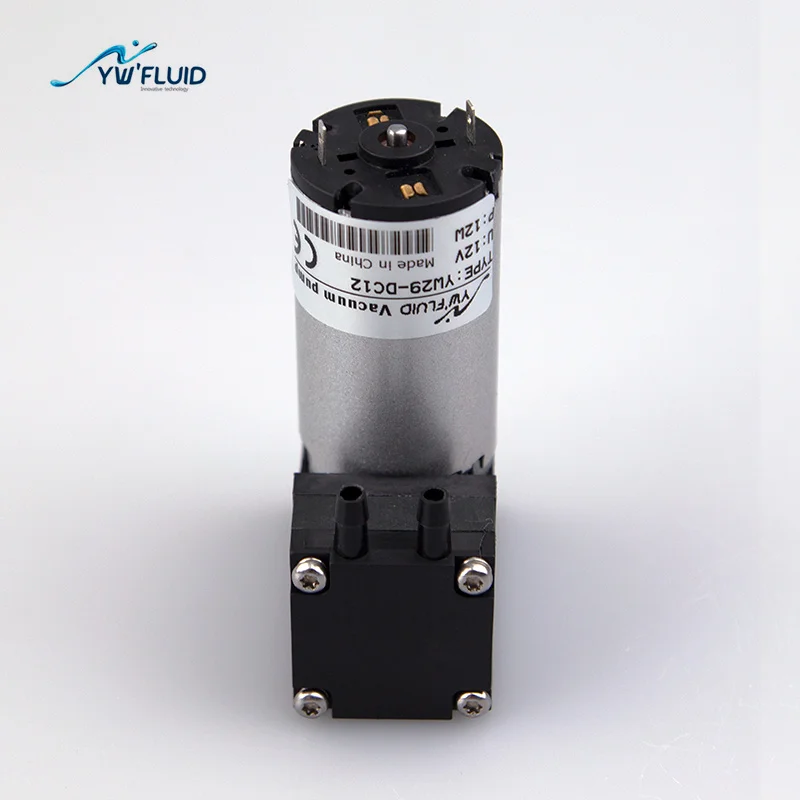 YWfluid High Performance 12V Diaphragm Pump Micro Vacuum Generator with DC Motor for Gas Transfer Micro Vacuum Pump Supplier