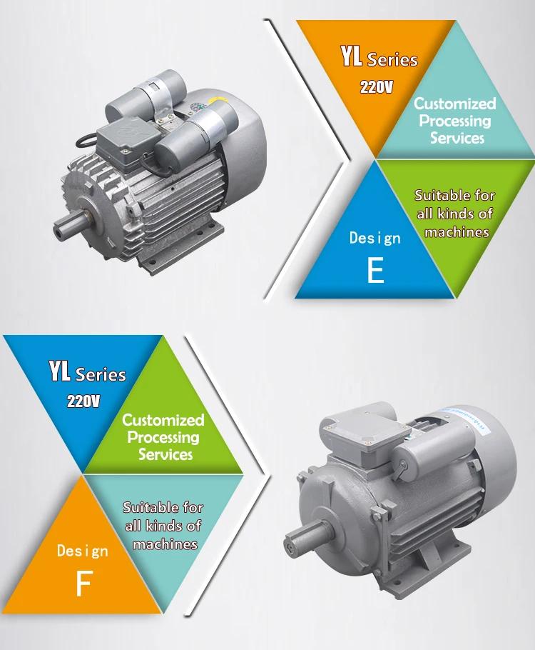 Woma Yl Series 220v Single Phase Double Capacitor Induction Ac Motor