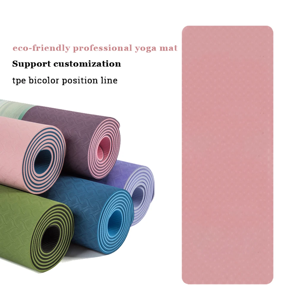 Free Sample Custom Tpe Yoga Mat Pattern Printed Eco Friendly  Instructional Non-slip Kid Mat Yoga 10mm Yoga Mats Custom Logo