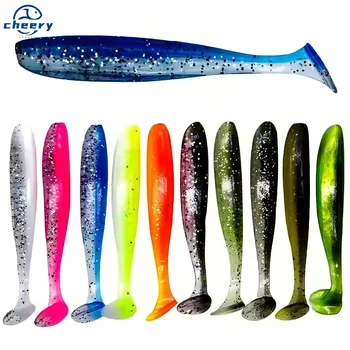 CHEERY T-tail Floating Waterway Soft Plastic Lures Wooden Fish Freshwater Fish Type Soft BAITS Sea Bass Lure Fishing Bait – Soft Lure – view 2