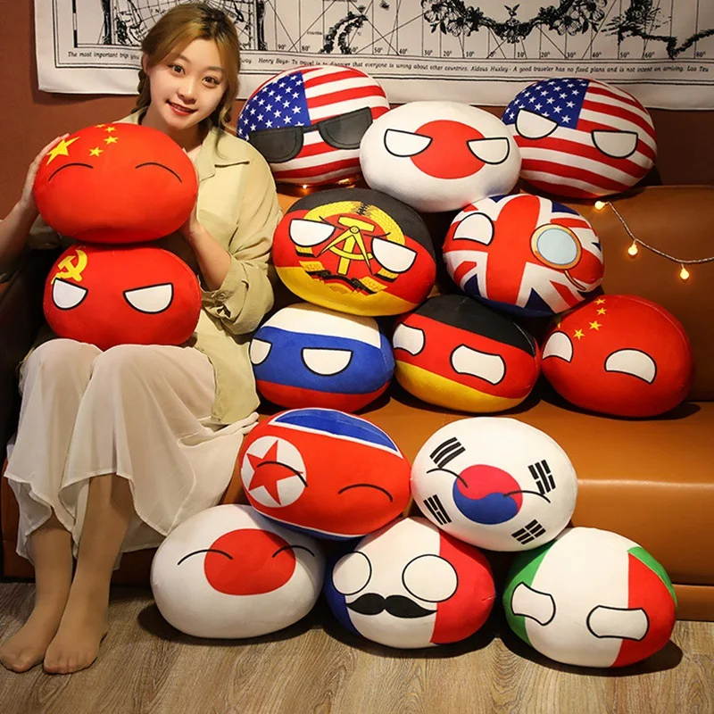 Kawaii Polandball Plush Doll - Unisex Country Toy