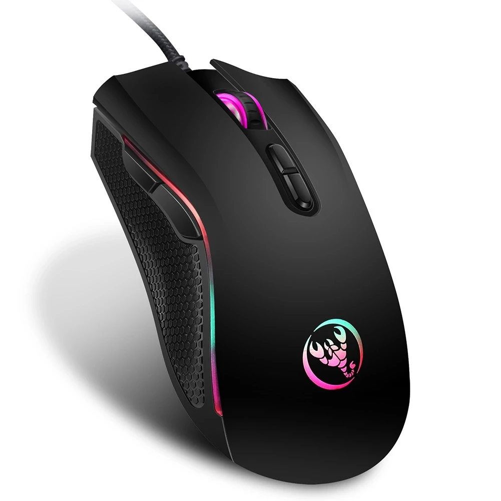 2020 Hot Selling A869 7 Colors Led Glowing Optical USB Wired Mouse Computer Accessories 7 Buttons Gaming Mouse For PC Laptop