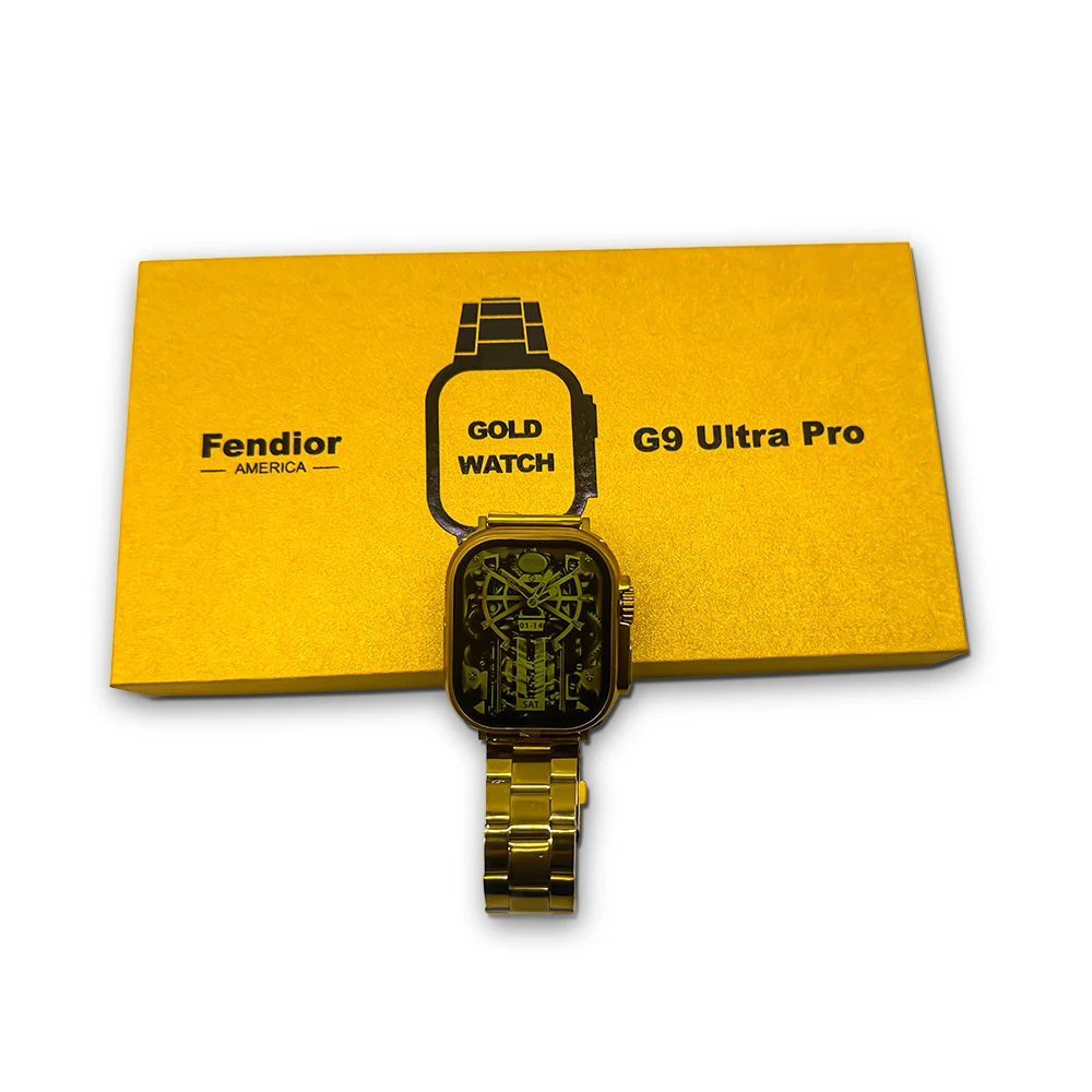 2023 Luxury Ultra 9 Max Smartwatch Golden 24k Gold 24 Smart Watch