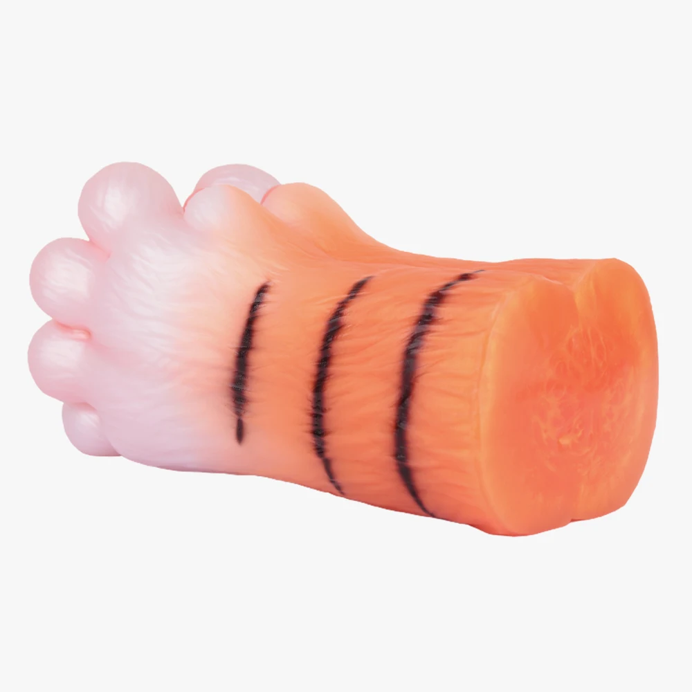 GEEBA 818g Colorful Tiger Cute Soft Webbed Feet Male Masturbator Sex Toys  Penis Massage Stroker for Man Pleasure Sex Toys