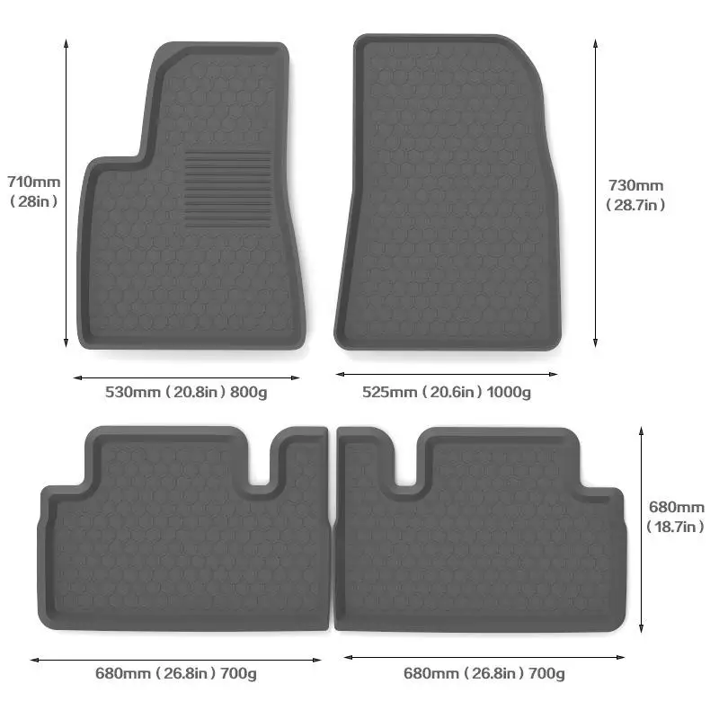 2023 Tpe Car Floor Mats All Weather For Tesla Model 3 Customized Car