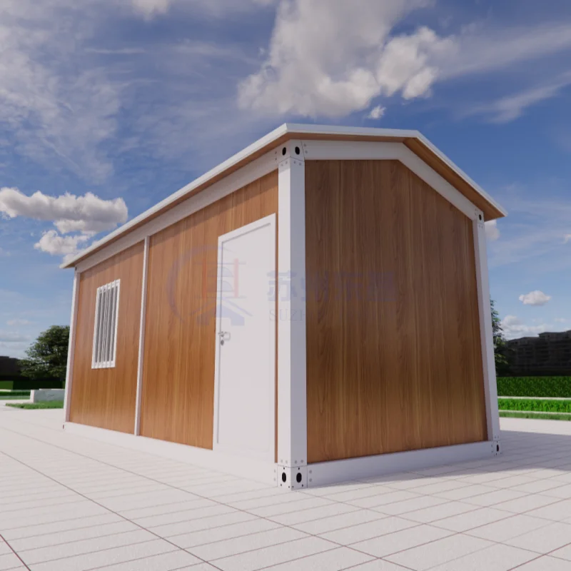 nhà nghỉ Airbnb 20ft bằng thép dạng phẳng tháo rời, mái tam giác, biệt thự tiền chế, nhà nhỏ cottage