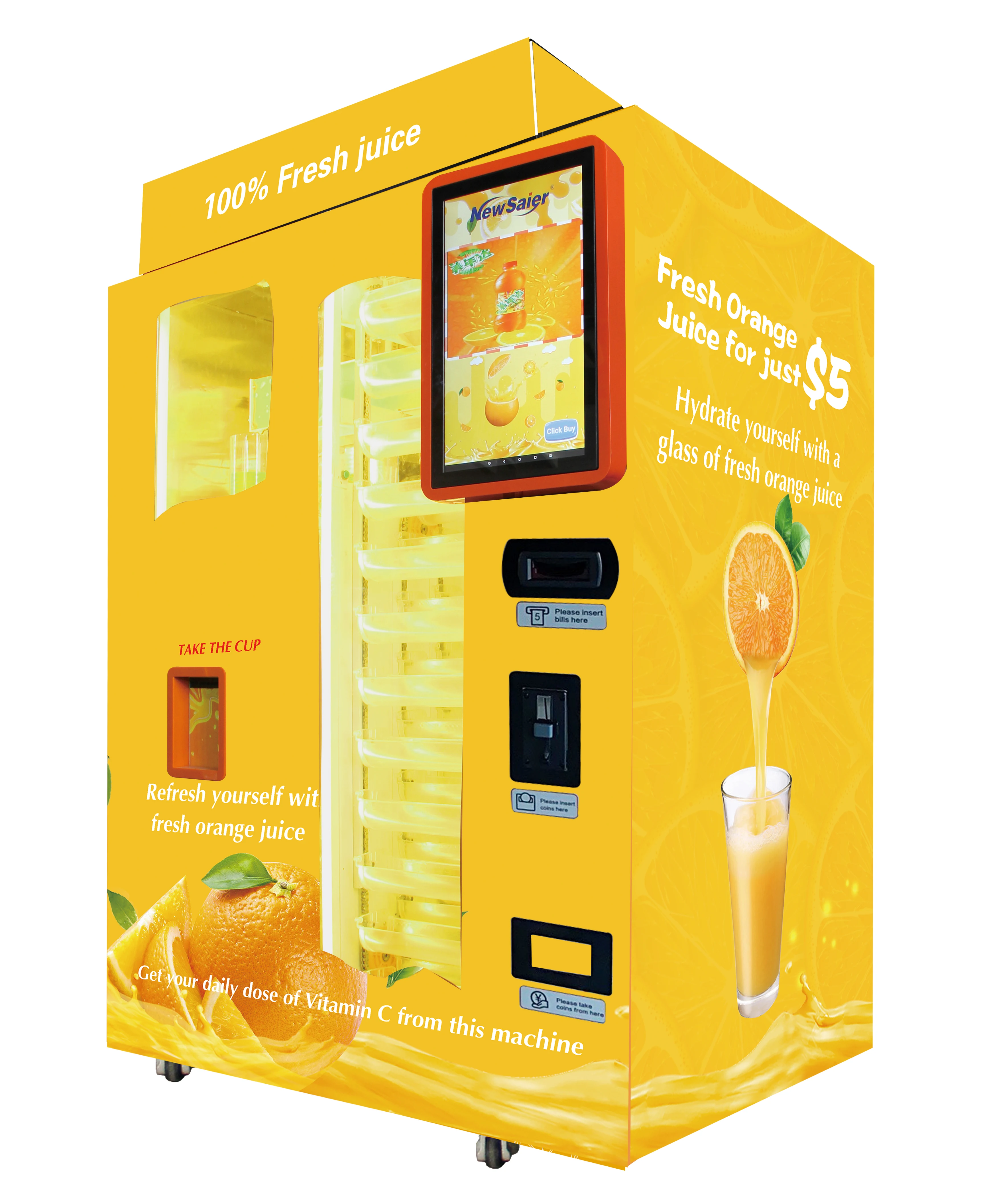 2024 Intelligent Fresh Juice Vending Machine Orange Juice Vending Machine