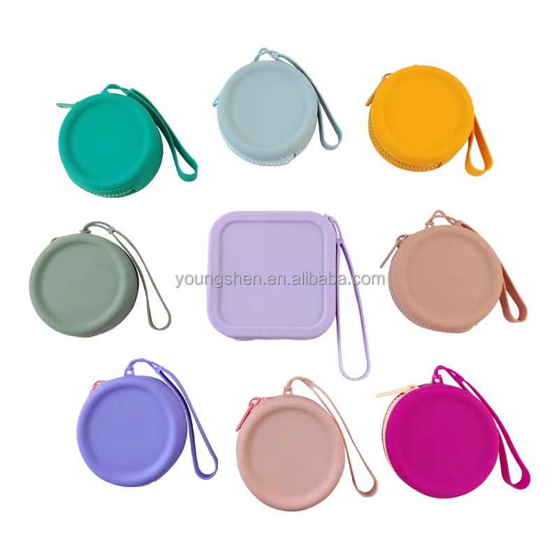 Youngshen Custom Silicone Bag Square Shape Coin Purse Wallet Women