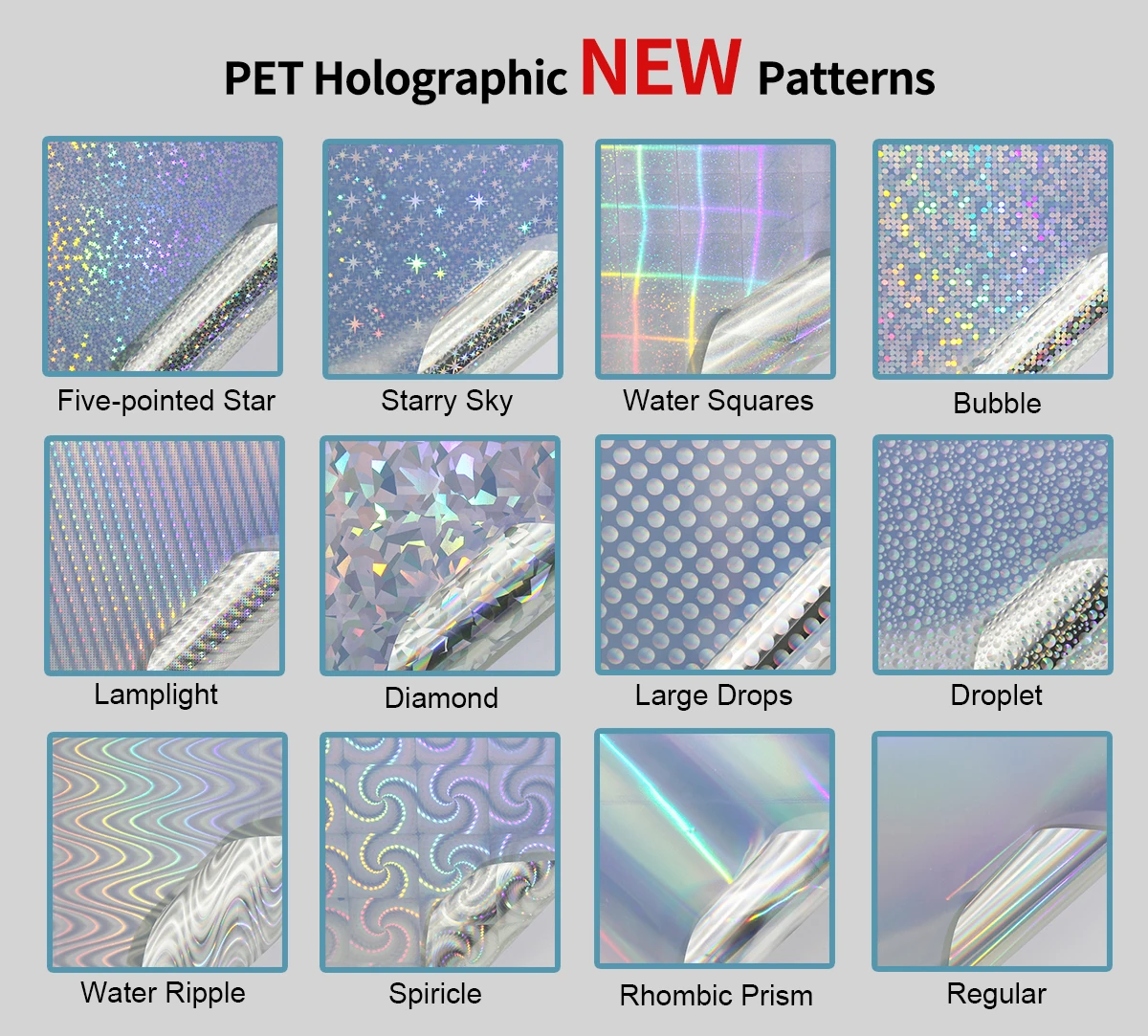 Holographic Printable Vinyl A4 Size Waterproof Self Adhesive Rainbow