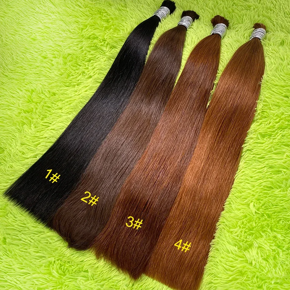 Virgin Human Hair Bulk til fletning Extensiones Cabelo Humano_voghion.com