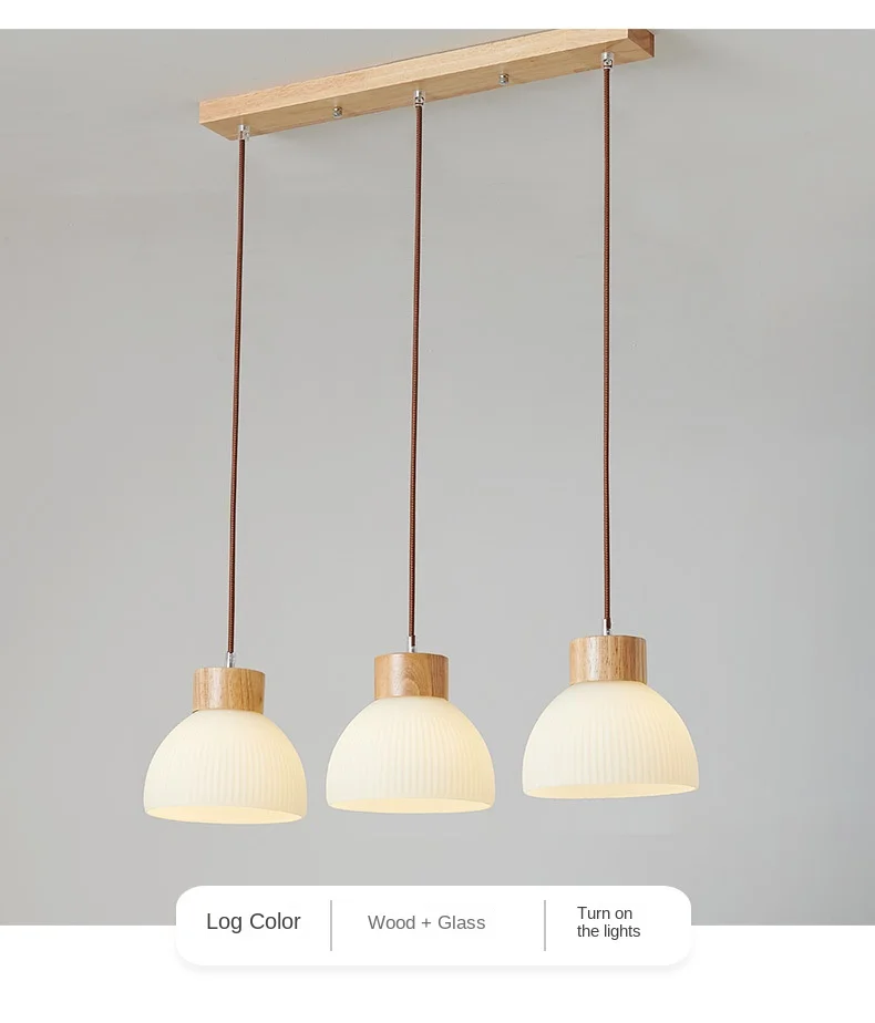 日本现代壁灯风格可调高度悬挂发光二极管酒吧玻璃吊灯,带项目安装中等尺寸