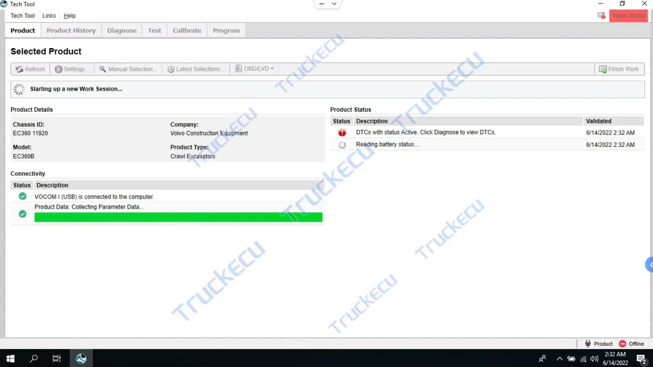 Genuine Vocom Dealer Tool Vocom Ptt 2.8 Apci TECH TOOL Euro 6 Euro5 Vocom2 VOCOM II 88894000 Diagnostic Tool with Cables