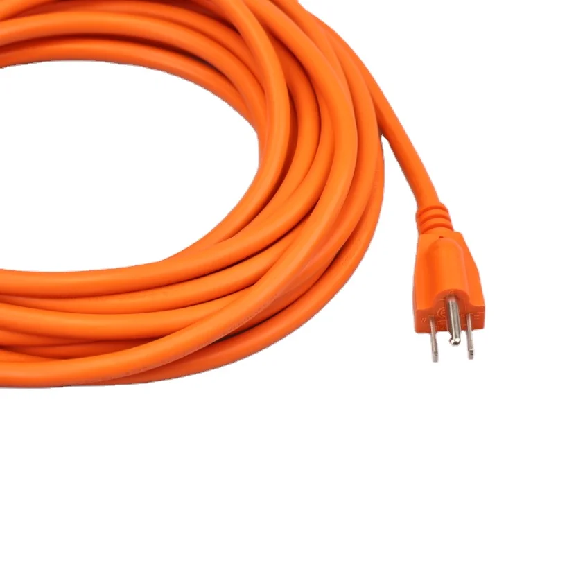 50 Ft Outdoor Extension Cord With 3 Electrical Power Outlets 16/3 Sjtw Durable Green Cable