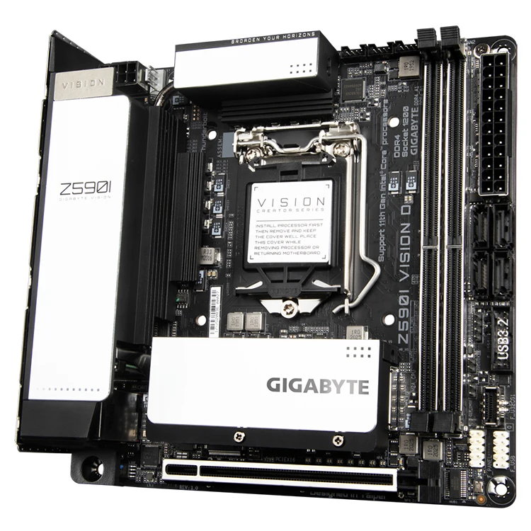 GIGABYTE Z590I VISION D Mini ITX Intel Motherboard with Wi-Fi