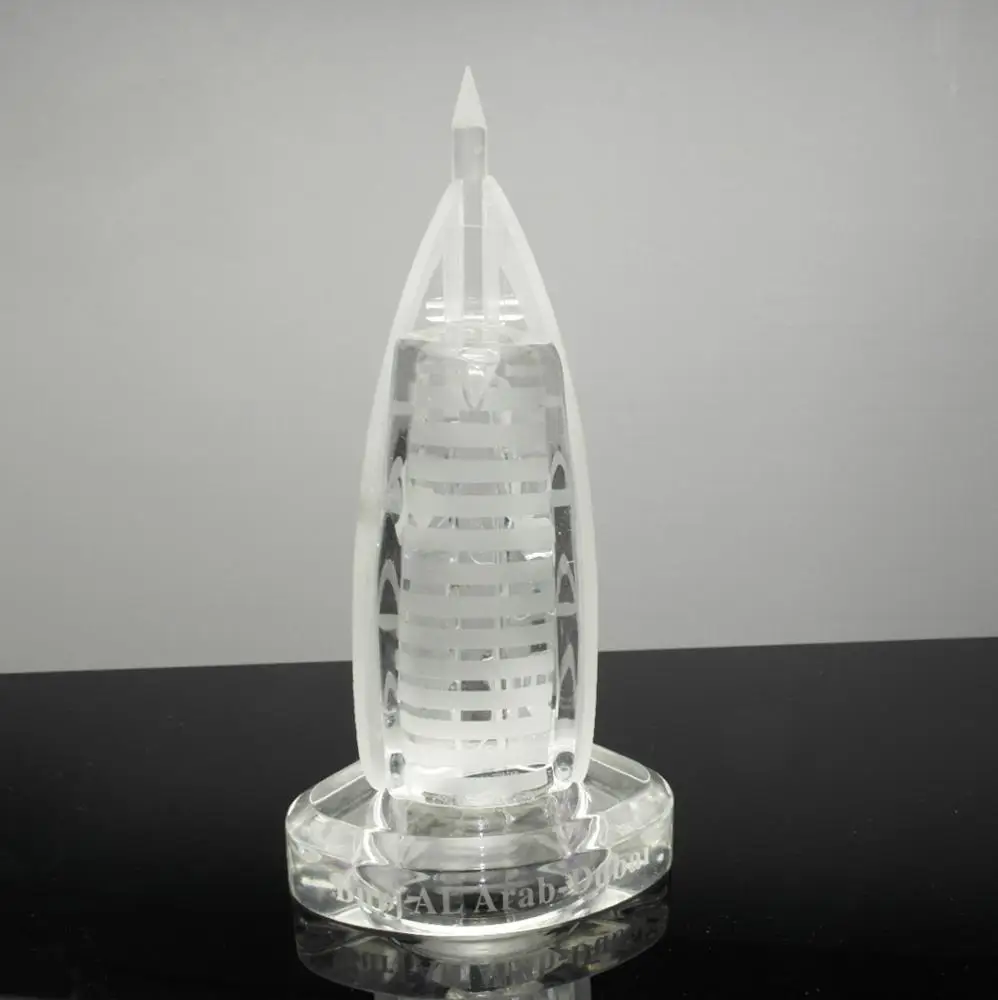 Light Up Dubai Burj Al Arab Hotel Crystal Tower Model - Elegant K9