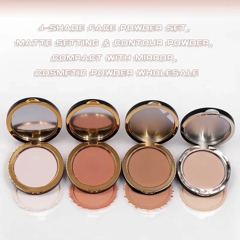 product bulk oem odm pressed face powder compact private label oil control setting powder with mirror for global wholesale-3