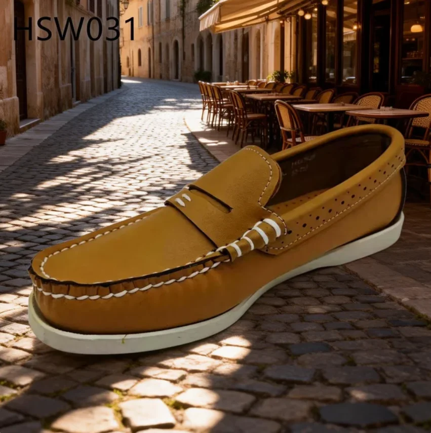 ZYF, zapatos náuticos para actividades al aire libre con estilo de máscara, costura experta, ideales para pasear por el parque, tallas pequeñas disponibles, zapatos casuales tipo penny, modelo HSW031