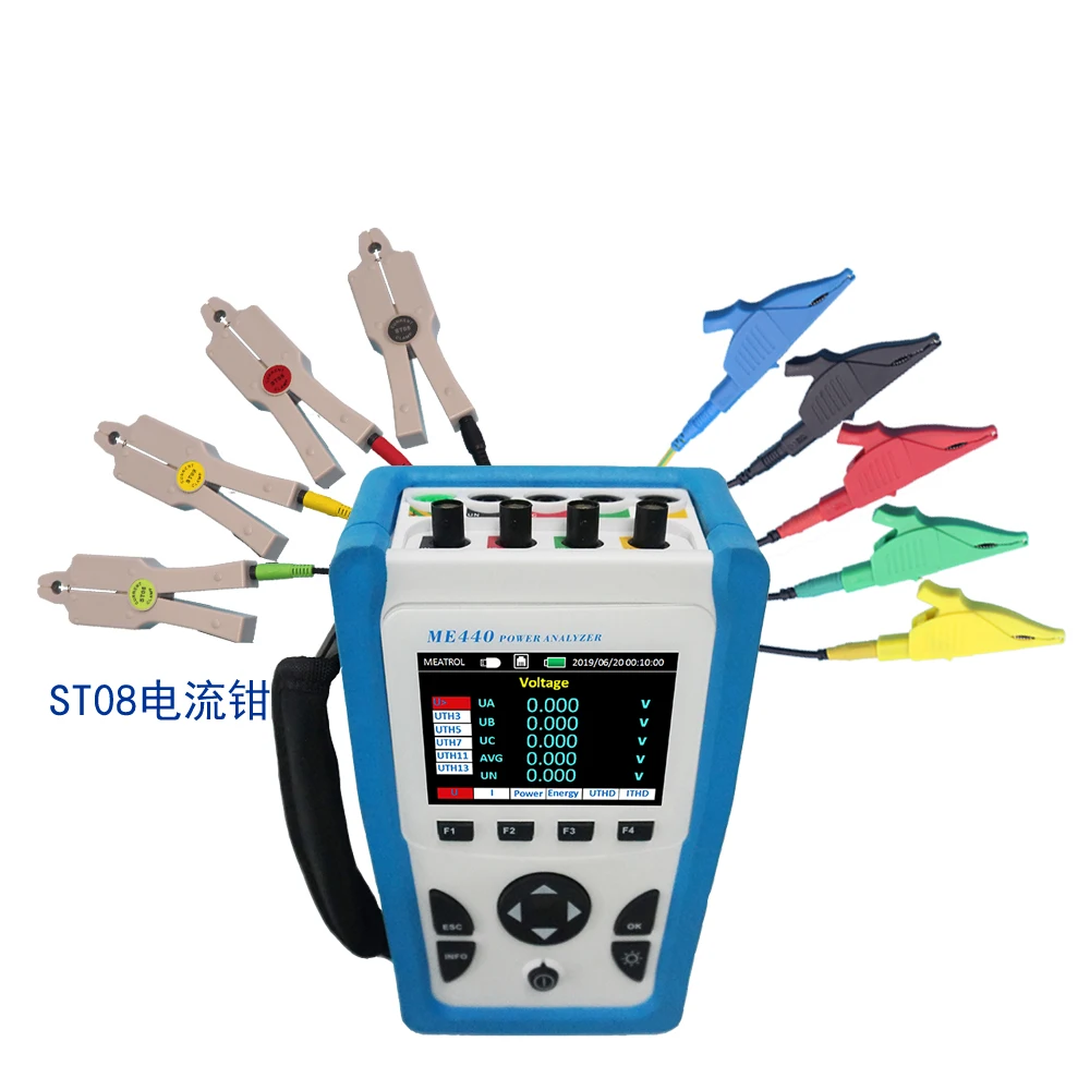 Portable 32GB Data Logger Electric Consumption Analyzer Energy Monitoring Power Meter Three Phase Energy Analyzer
