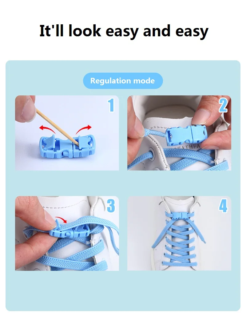 Wholesale Lazy Free Shoelaces Color Plastics Capsule Buckle Flat Elastic No Tie Shoelaces Buy