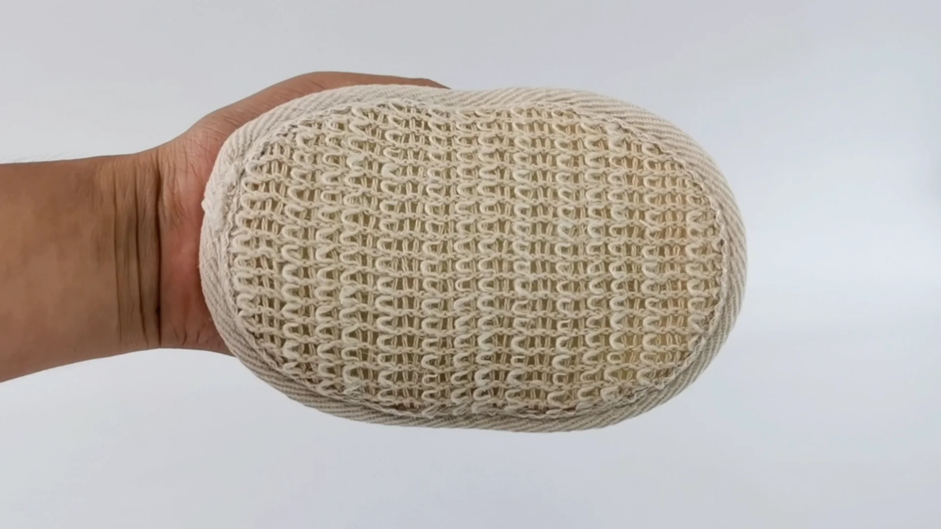 2022 New Ecofriendly Wholesale Natural Exfoliating Jute Sponge 9*12cm