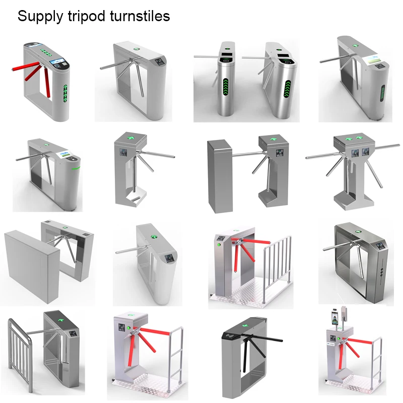 High Safety Full Automatic 3 Arm Access Control Tripod Turnstile Barrier Gate for Security Check