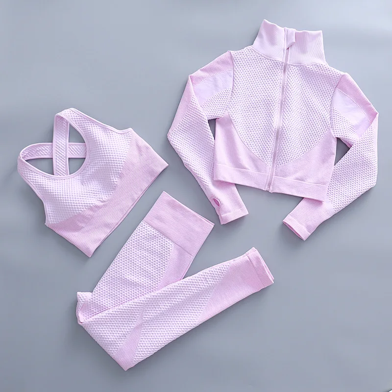 GC Roupa De Academia Kit Workout Sets Conjunto Deportivo Mujer Fitness Women Sportswear Conjuntos Deportivos Mujer