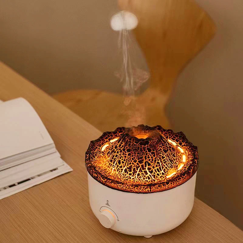 Diffusore Di Aromi A Fiamma 200ml - Ultrasuoni, Nebbia Fredda, Luce LED, Auto-spegnimento, Umidificatore Per Casa/Ufficio, USB Type-C