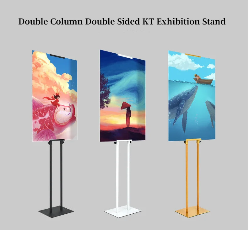 Wholesale base metal trade show adjustable sign holder poster stand for business and advertising