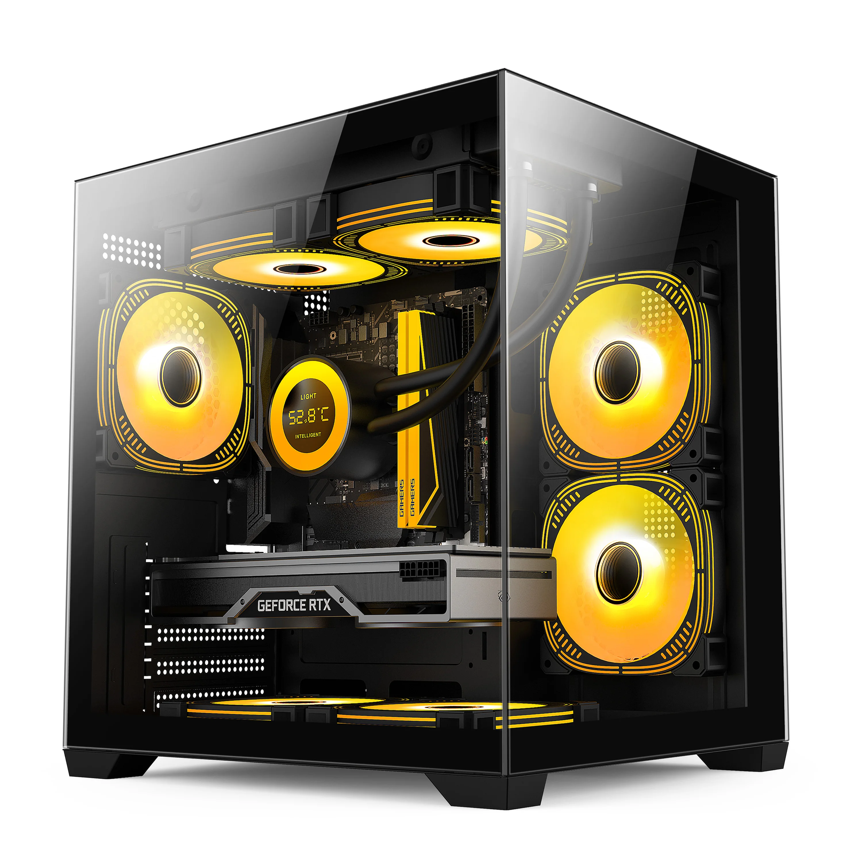New Sea View Room Computer Tempered Glass Case Gaming Case with 240 Water Cooling Support Enhanced Performance Tower