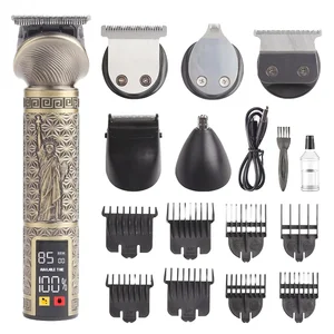 All One Men's Grooming Kit with Electric Hair Trimmer Stainless Steel Blade Hair Clippers Body Groomer Nose Trimmer Shaver Razor