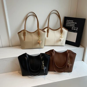 Luxury Large Capacity Ladies Tote Bags Soft Leather Top Handle Shoulder Bags and Purses with Zipper Women Handbags