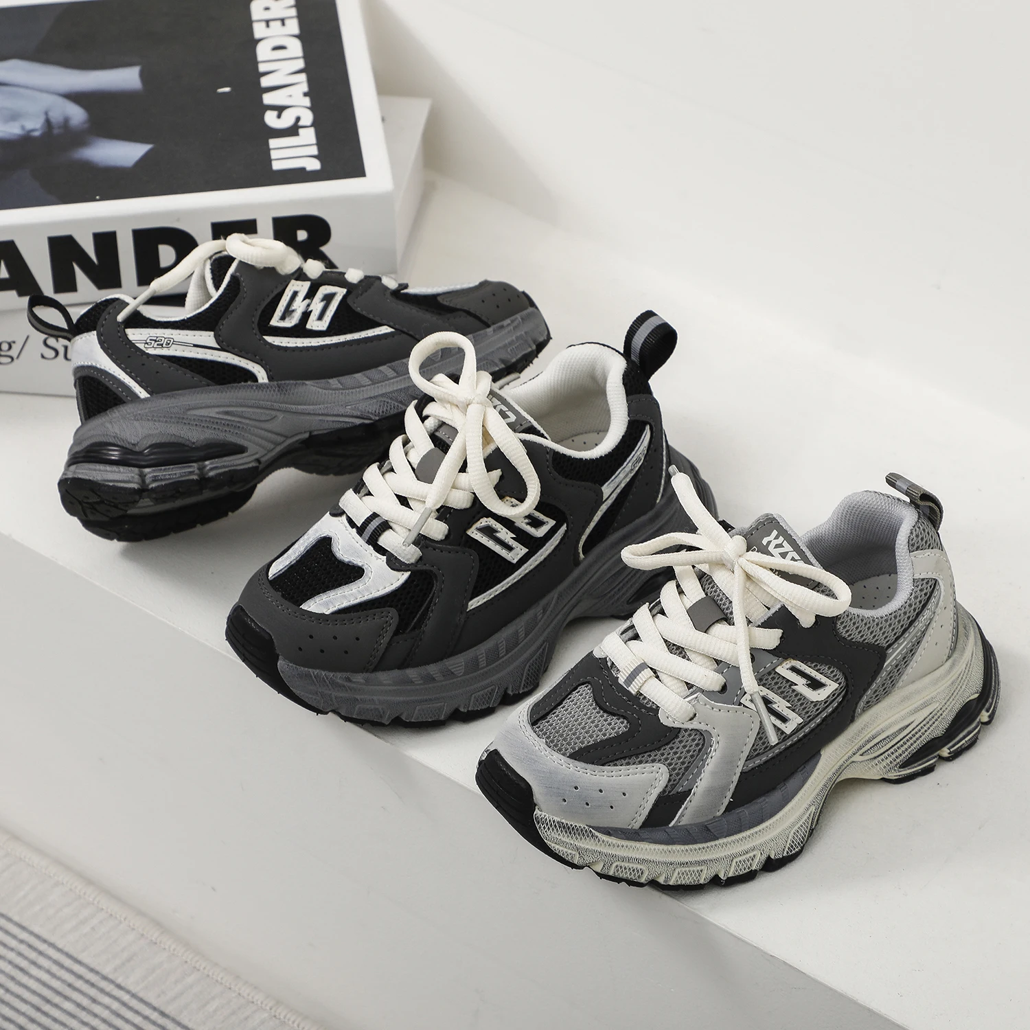 New Vintage Polished Boy Dad Shoes Fall 2024 Kids Shoes Light Casual  Sneakers for Girls