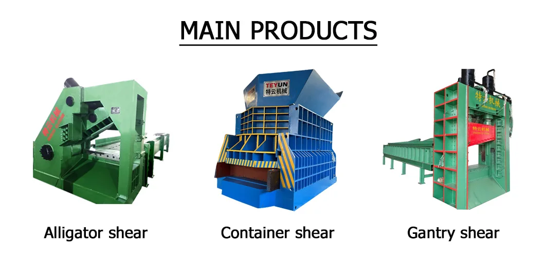 High Efficiency 800ton Automatic Scrap Container Shear For Scrap Metal ...